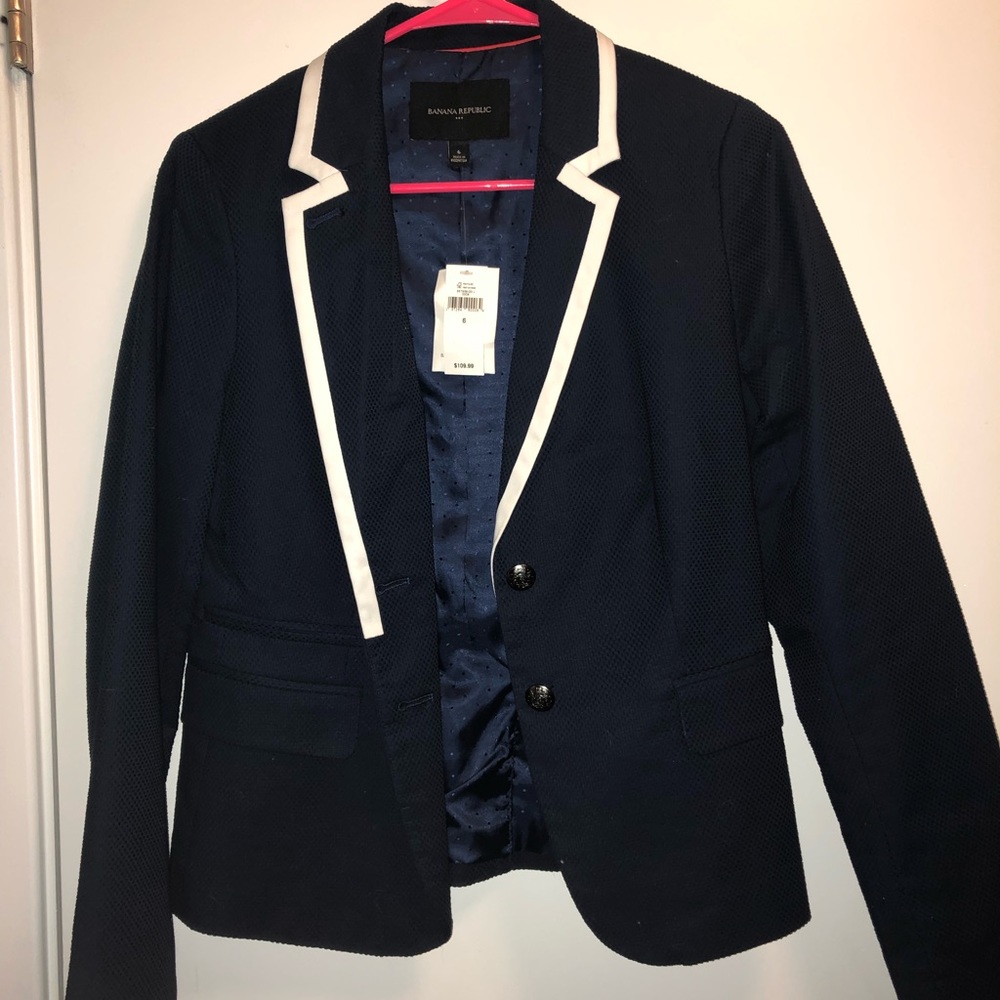 Navy banana republic blazer